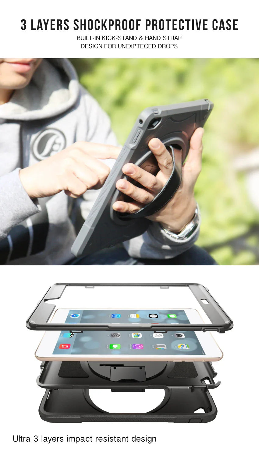 Armor-X Enx Case For iPad Pro 12.9" 2018 - Black