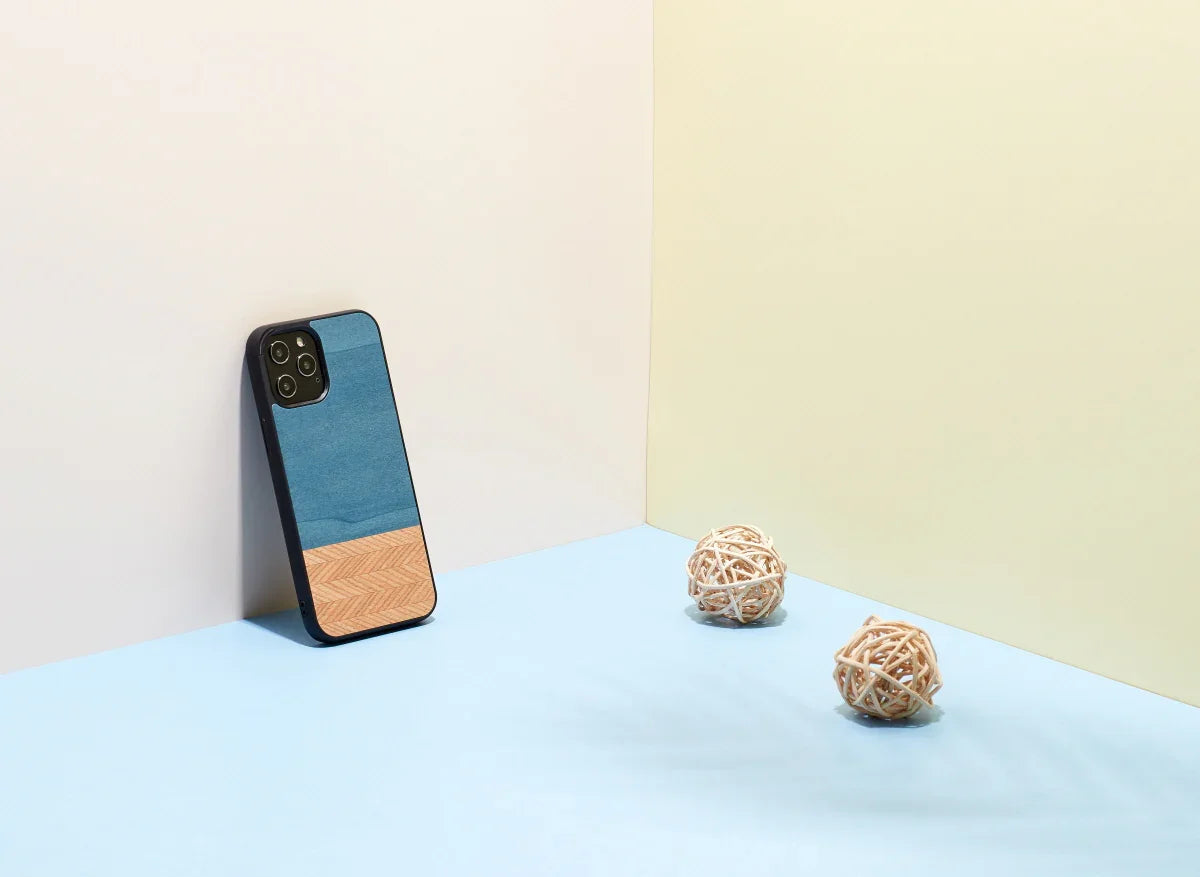iPhone 12 Pro Max, Man & Wood Case - Denim
