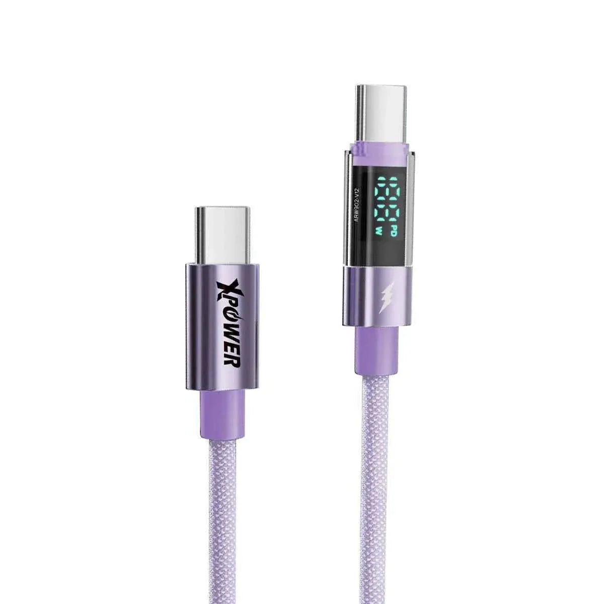 XPower 100W 1M LED Display C to C Cable - Purple