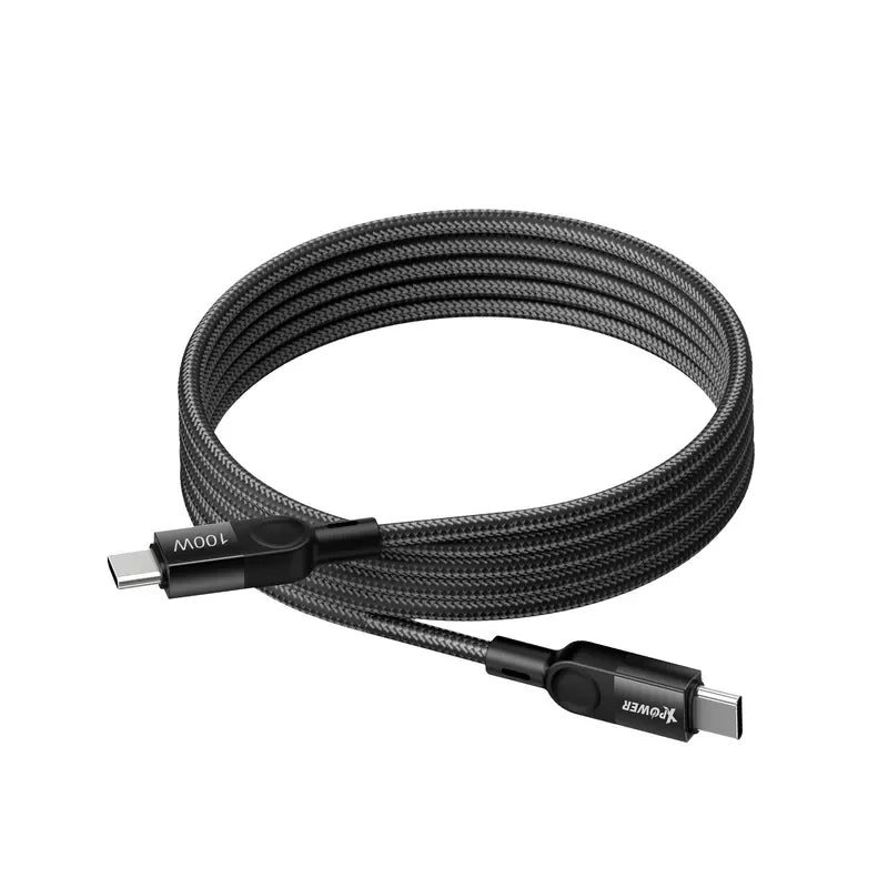 Xpower 100W C To C Magnetic 1m Cable - Black