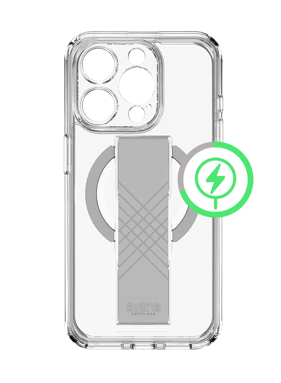 iPhone 15 Pro Itskins Avana Grip-It Magsafe Cover - Clear