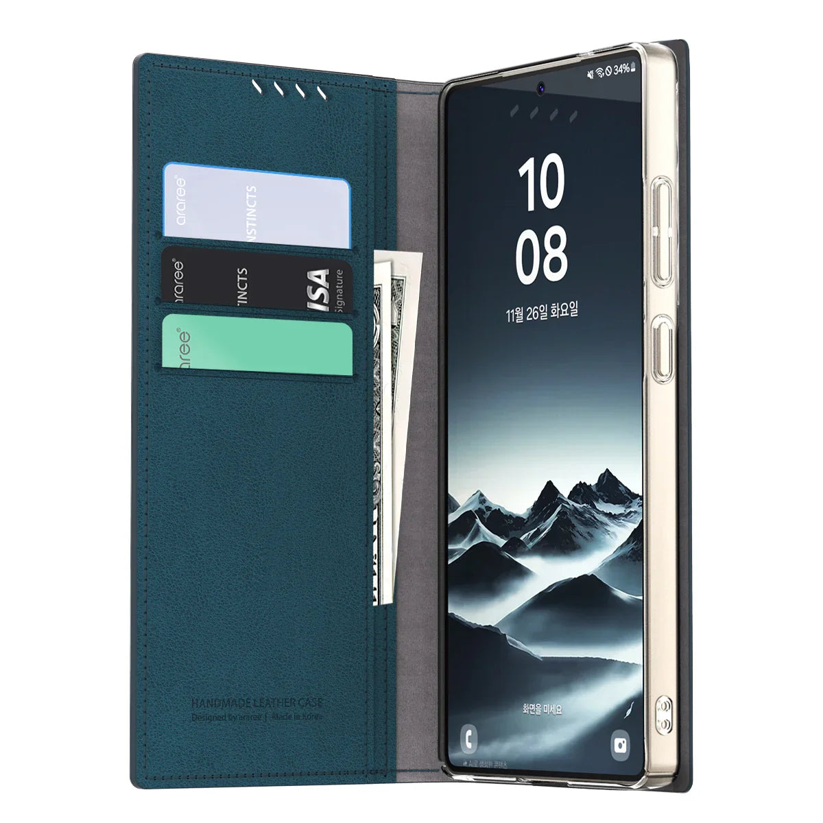 Araree Samsung S25 Ultra Mustang Diary Case - Ash Blue