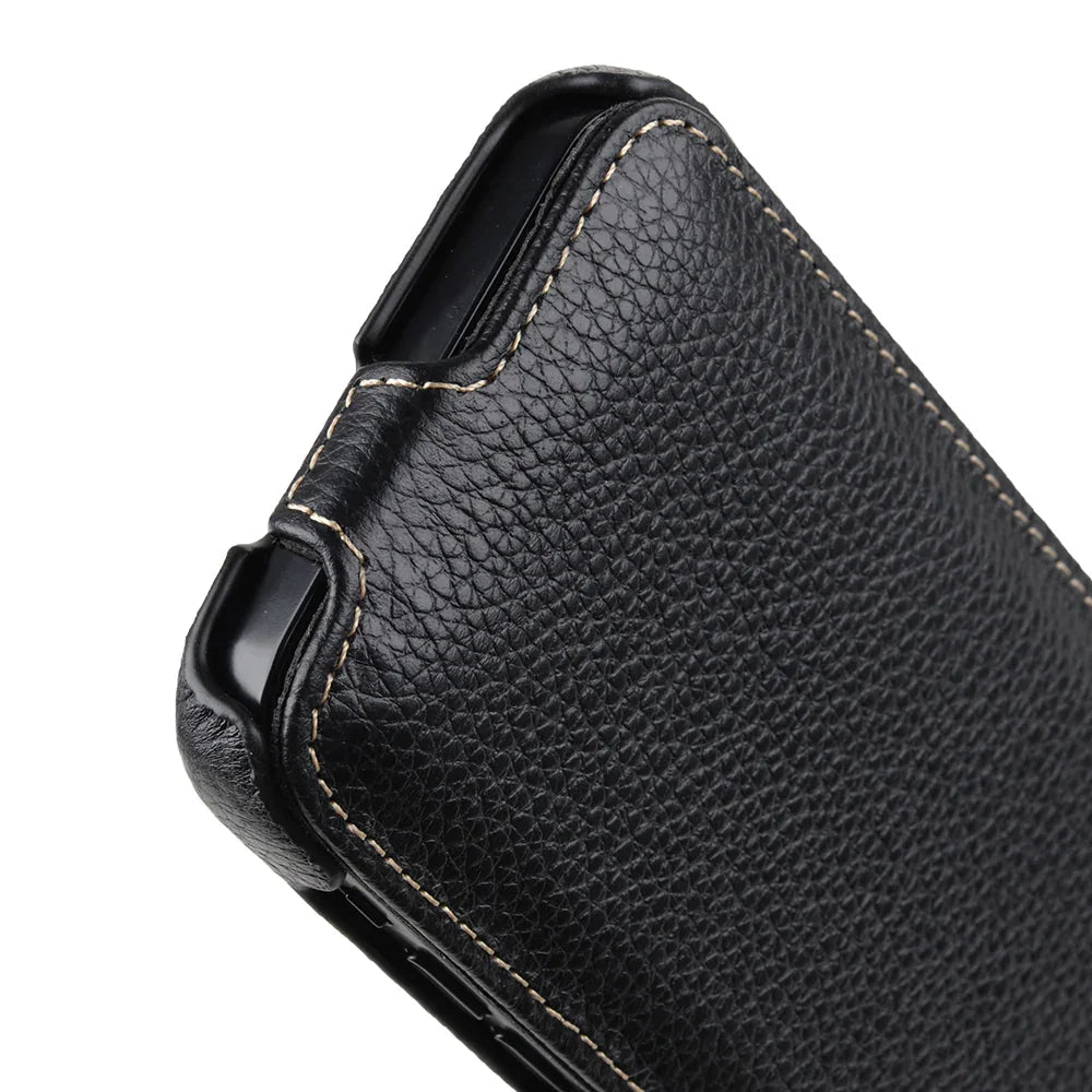 iPhone 12 Pro Max Melkco Jacka Premium Leather Cover- Black