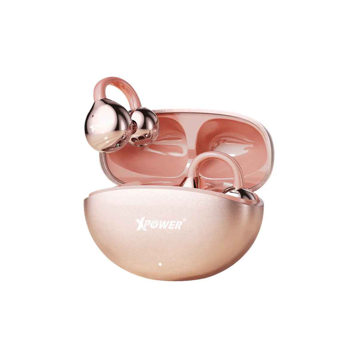 Xpower Powerclip Bluetooth Earphones, Rose Gold