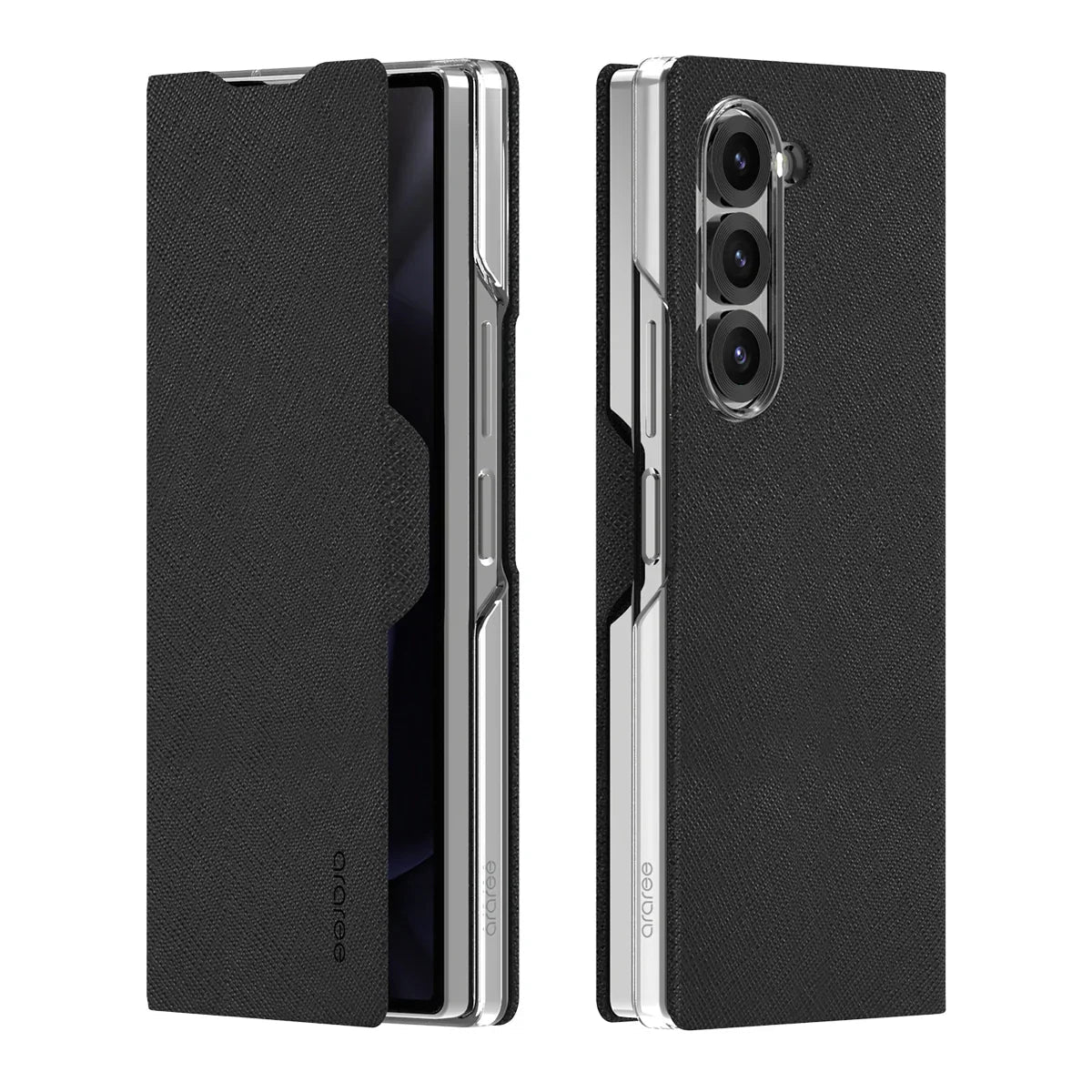 Araree Samsung Z Fold 6 Bonnet Diary Case - Black