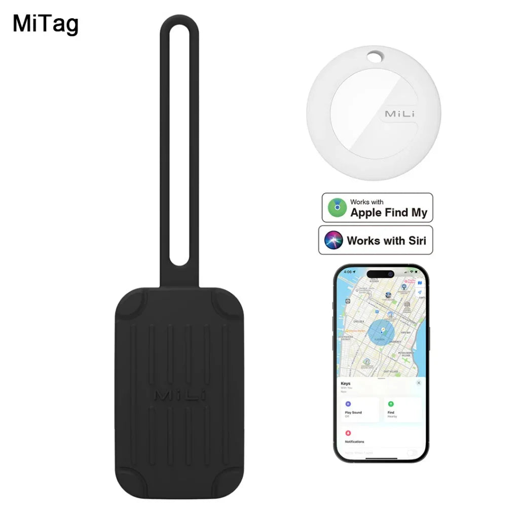 Mili MiTag Plus Item Finder With Luggage Tag - Black