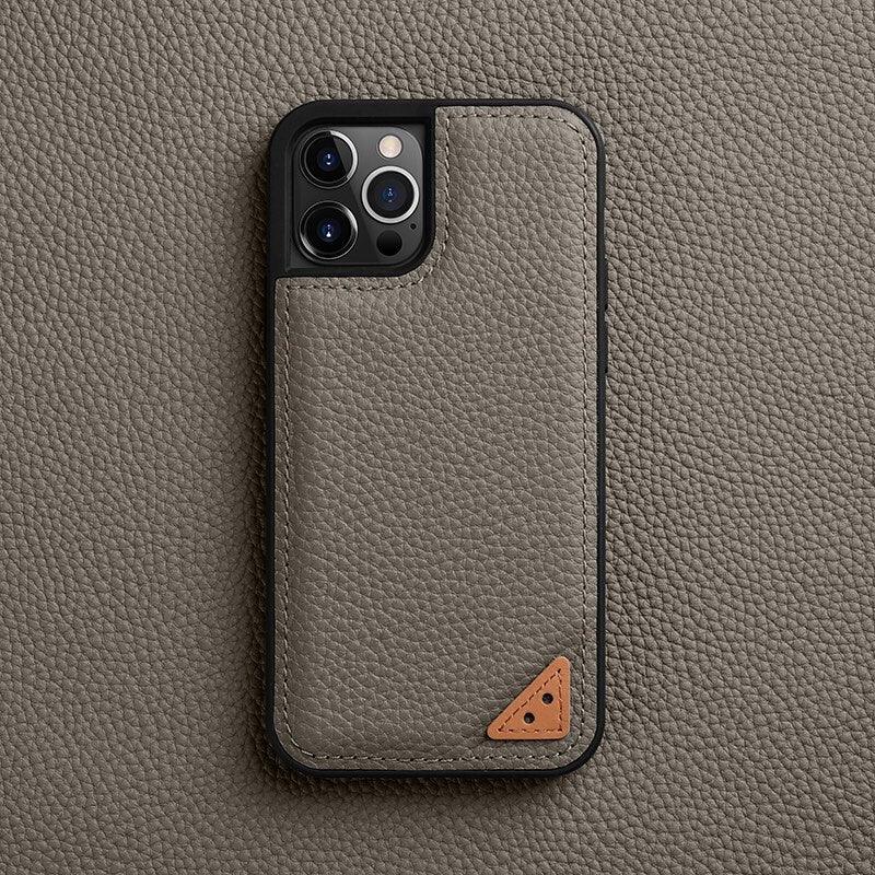 iPhone 13 Pro Max Melkco Ingenuity Premium Leather Cover - Grey