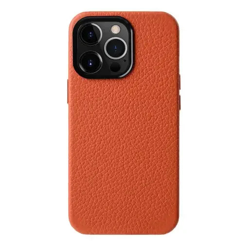 iPhone 14 Pro Max Melkco Premium Leather Magsafe Cover - Orange