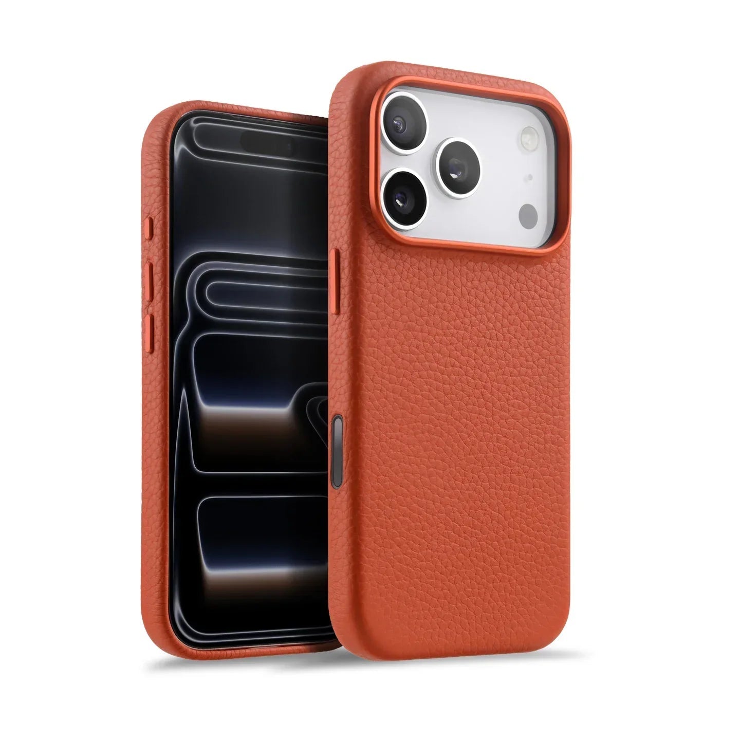 iPhone 17 Pro Max, Melkco Premium Leather Magsafe Case, Orange