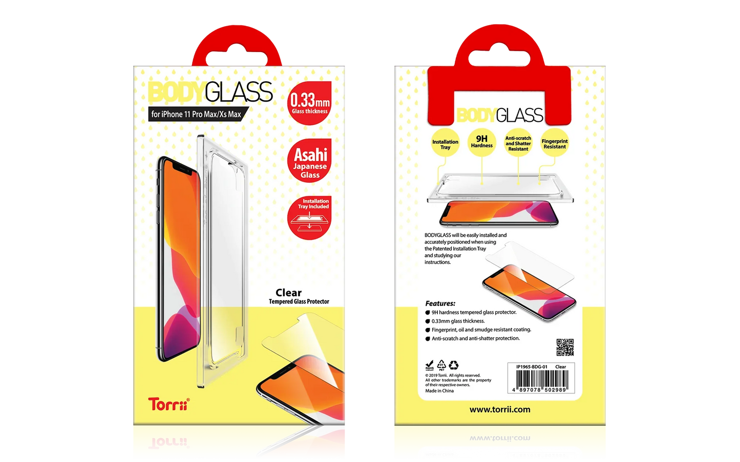 iPhone 11 Pro Max Torrii Bodyglass - Clear