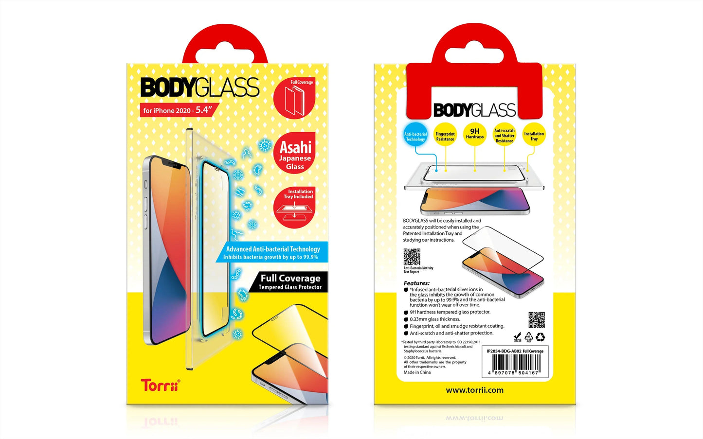 iPhone 12 Mini Torrii Bodyglass - Black