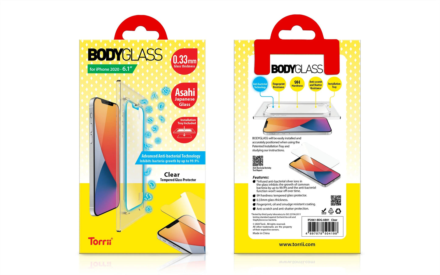 iPhone 12 & 12 Pro Torrii Bodyglass - Clear
