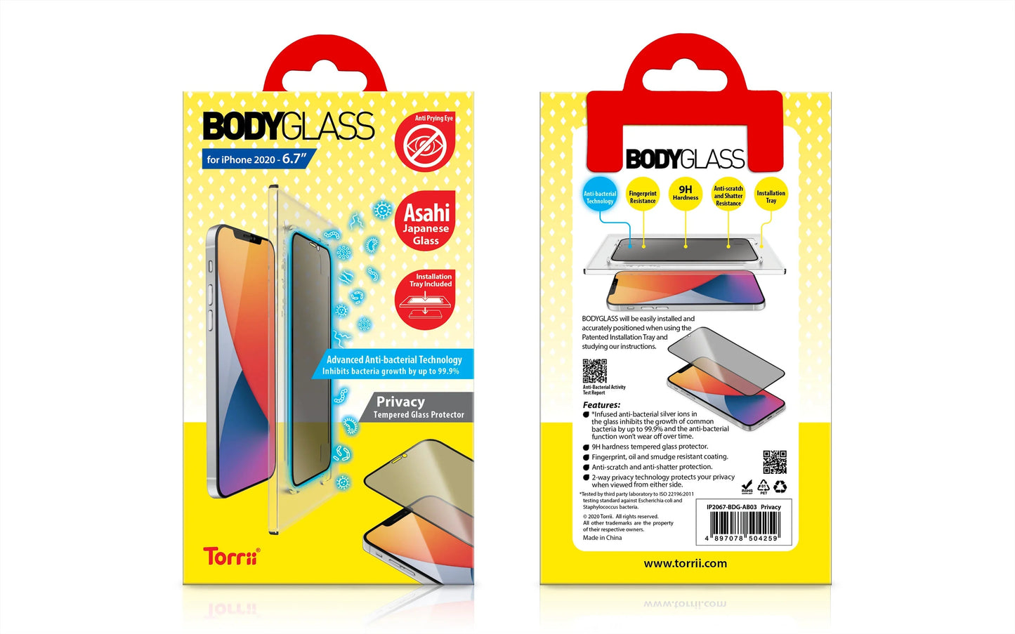 iPhone 12 Pro Max Torrii Bodyglass - Privacy
