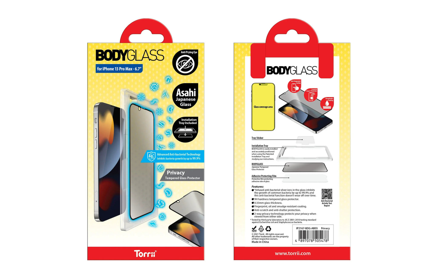 iPhone 13 Pro Max Torrii Bodyglass - Privacy