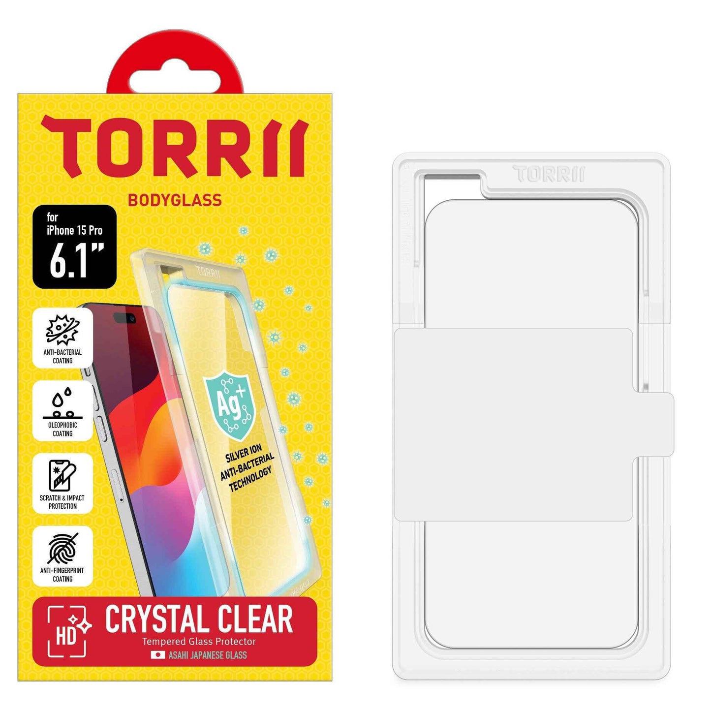 iPhone 15 Pro Torrii Bodyglass Screen Protector - Clear