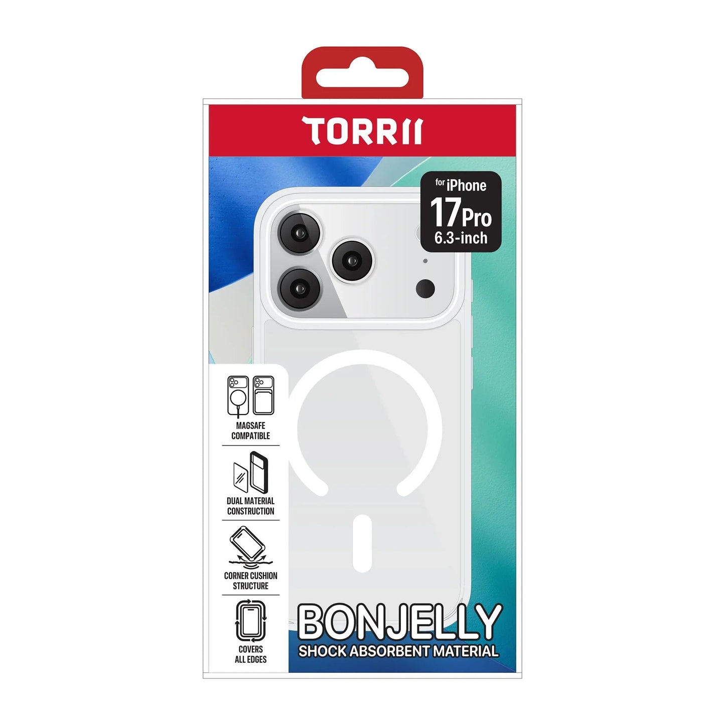 iPhone 17 Pro, Torrii Bonjelly Magsafe Case - Clear