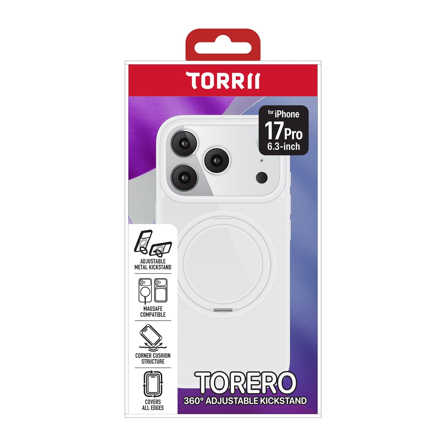 Torrii iPhone 17 Pro Torero Magsafe Stand Case - Clear