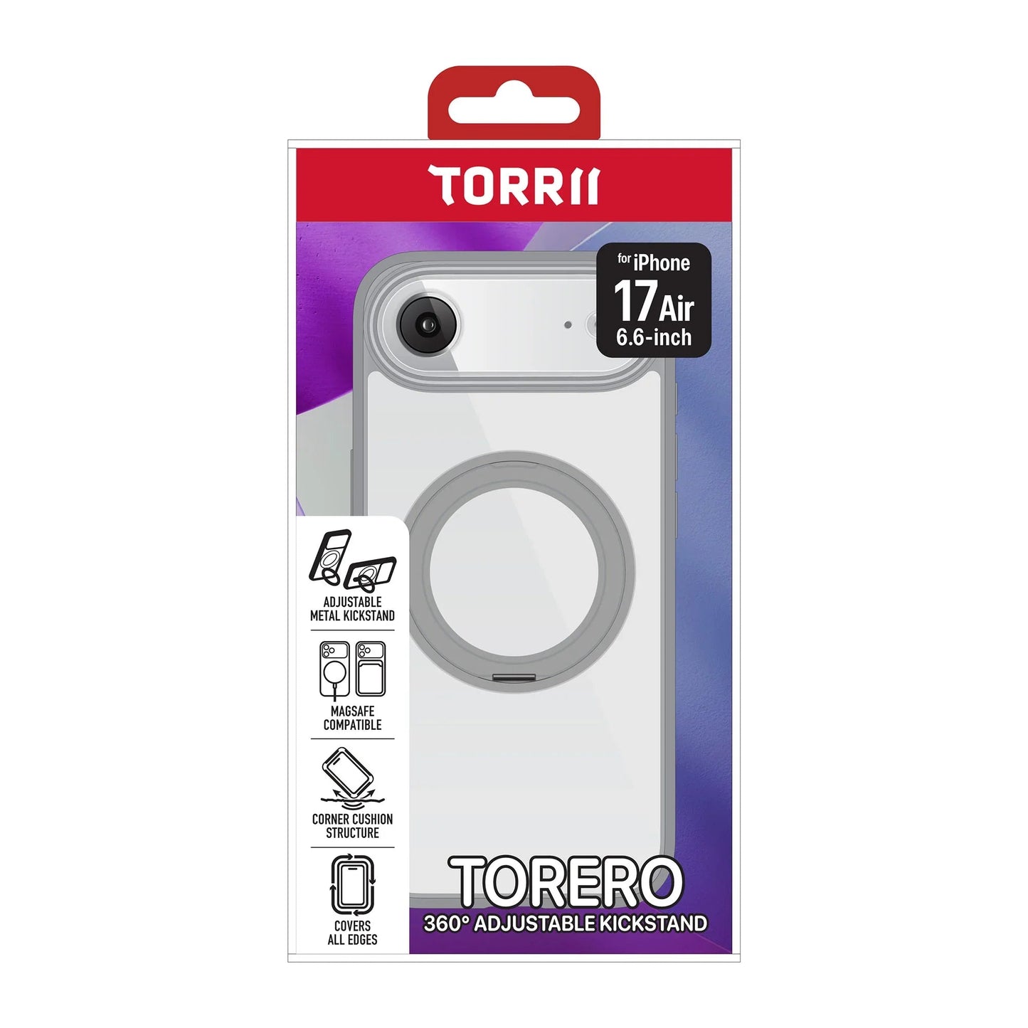 iPhone Air, Torrii Torero Magsafe Stand Case - Gray