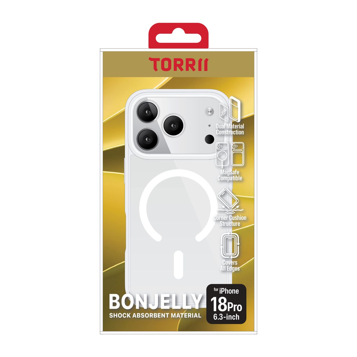 iPhone 18 Pro, Torrii Bonjelly MagSafe Cover, Clear
