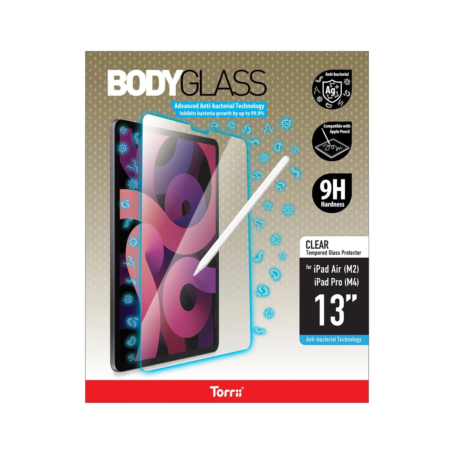 Torrii Bodyglass iPad Pro 13 (M5 & M4) & iPad Air 13 (M3 & M2) Screen Protector - Clear