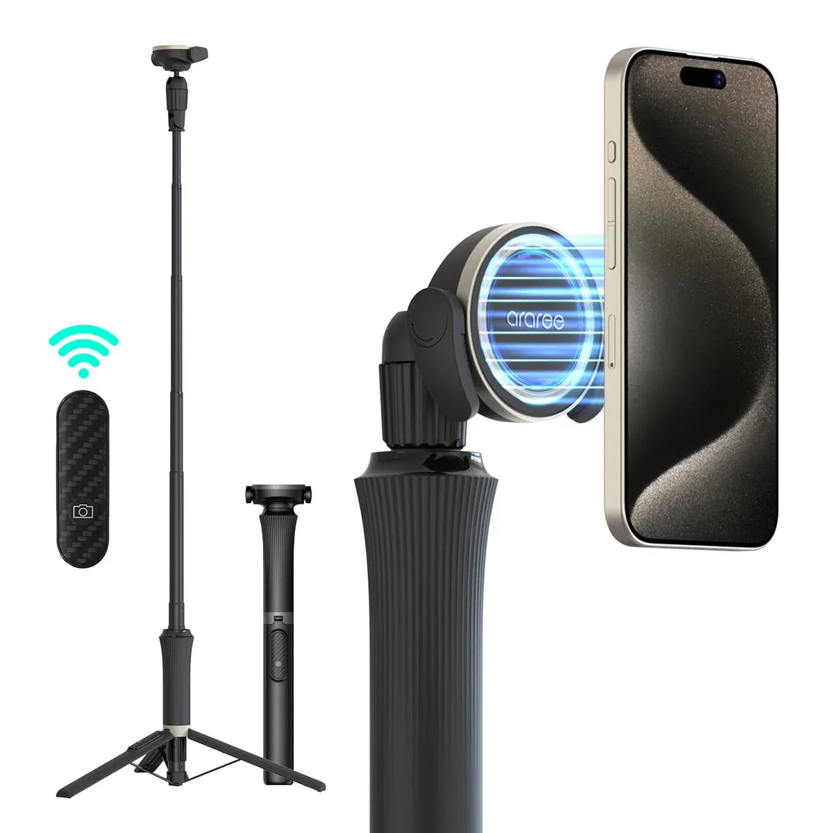 Araree Magfie Pod Pro Magsafe Selfie Pod 1.5M Black