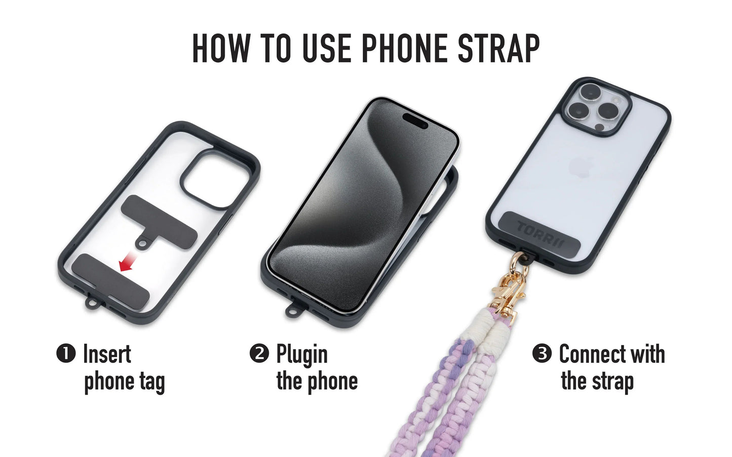 Torrii Knotty Braided Crossbody Strap - Purple