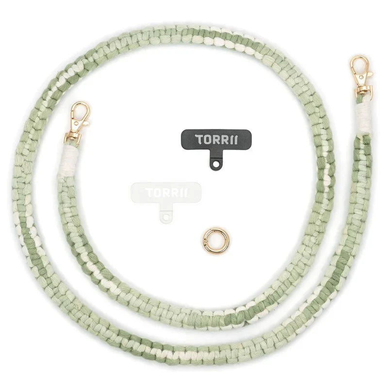 Torrii Knotty Braided Crossbody Strap - Green