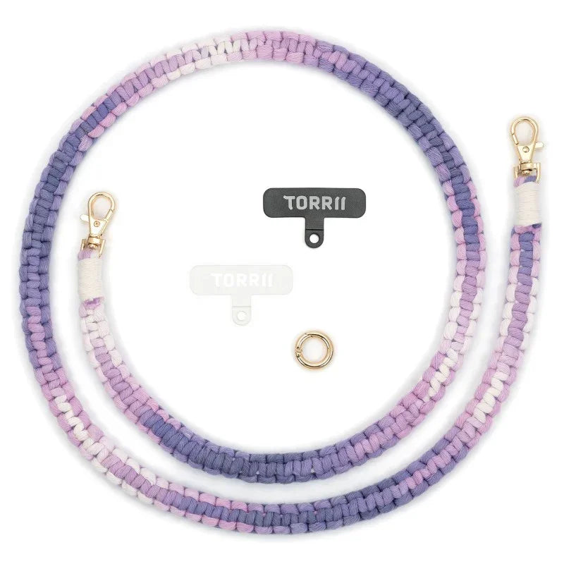 Torrii Knotty Braided Crossbody Strap - Purple