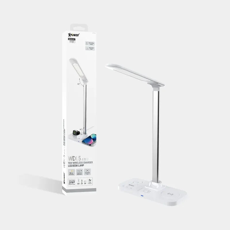 XPower 15W Wireless Charging LED Desk Lamp - White