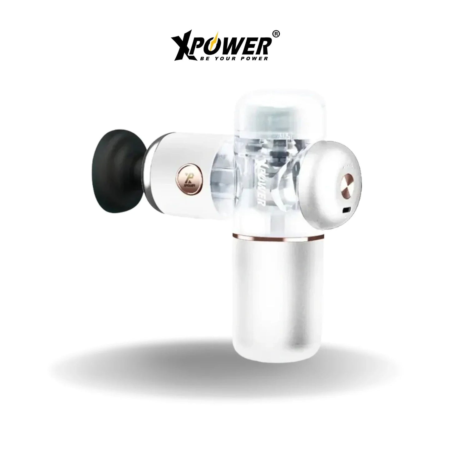 XPower MG15 Tiny Massager with 4 Massage Head - White