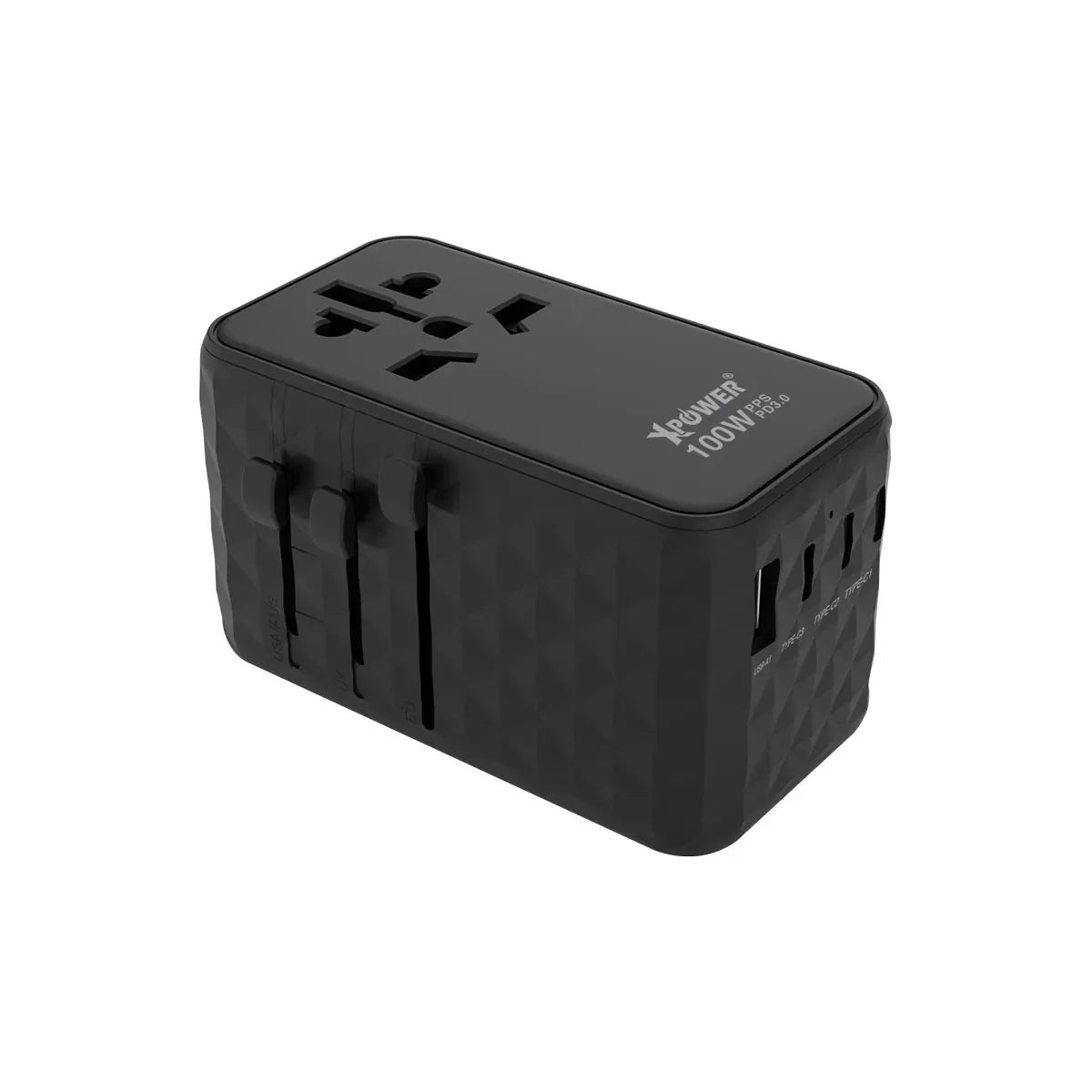 XPower TA100 100W 5 Output Gan PD Travel Adaptor -Black