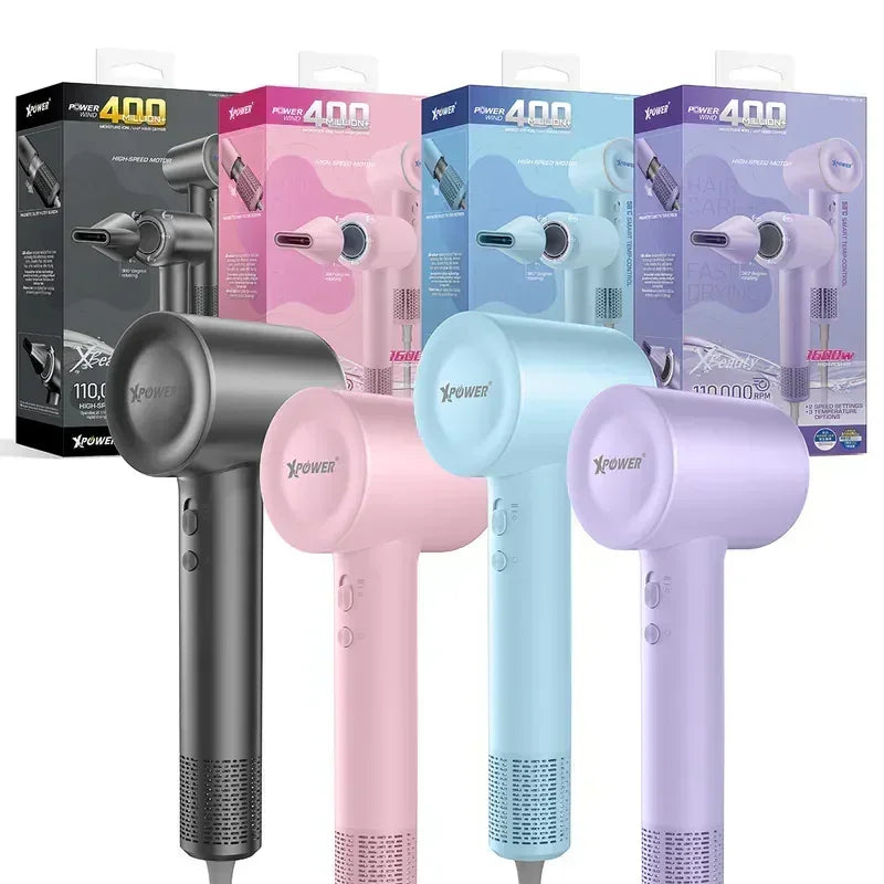 Xpower 1600W Powerwind Hair Dryer - Grey