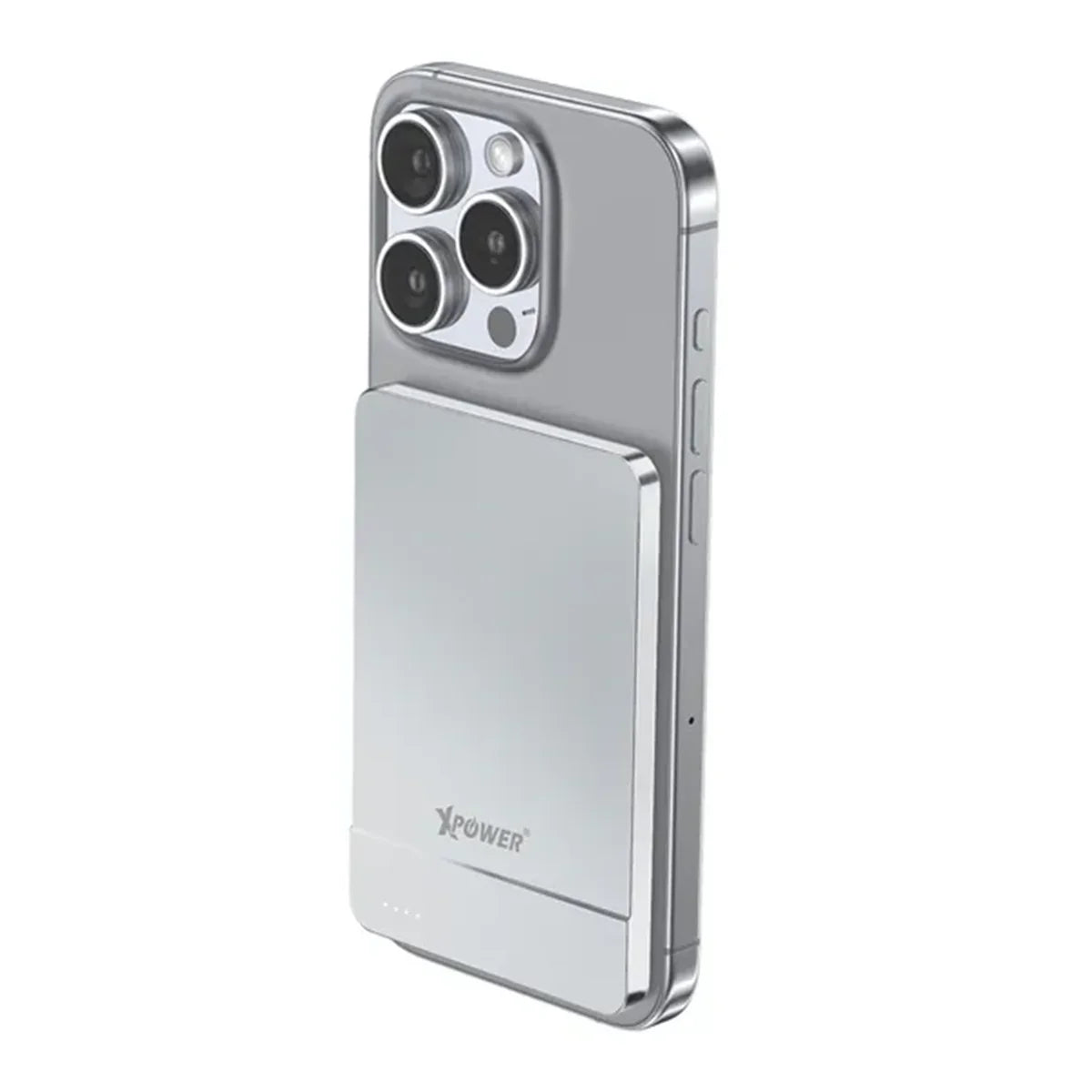 Xpower 5000mah 20w 2in1 Wireless Ultra Thin Power Bank - Silver