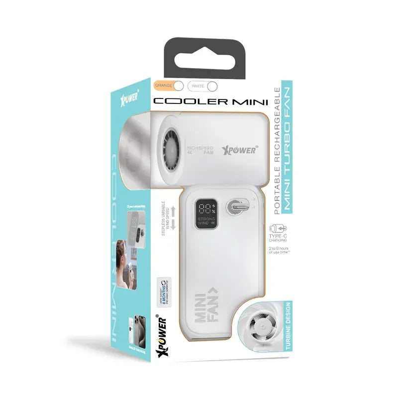 Xpower Cooler Mini Turbo Fan - White Gray