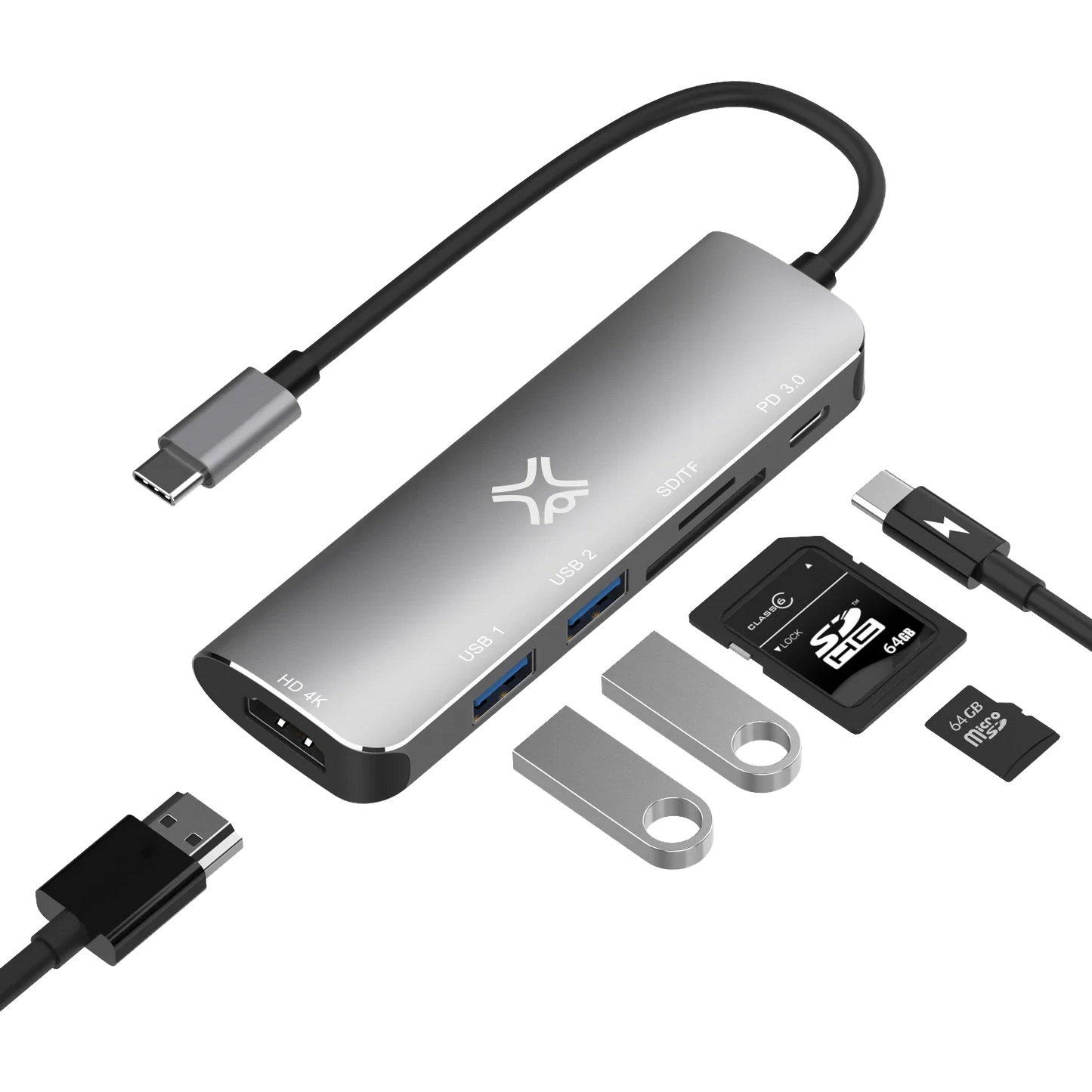 XtremeMac Type-C 6 In 1 Hub