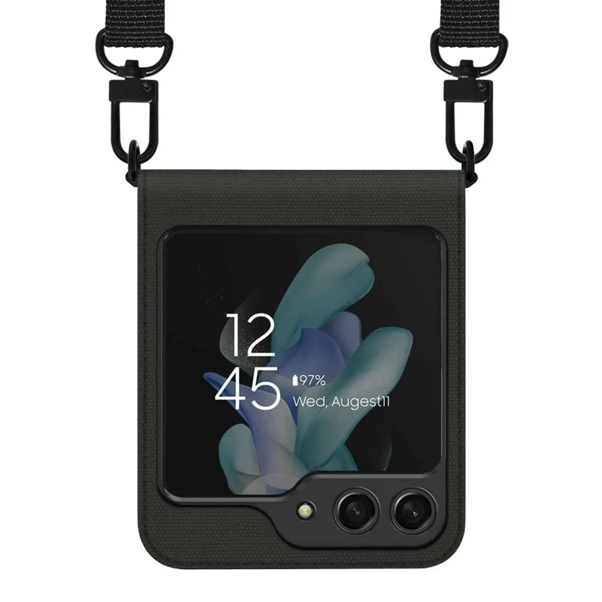 Araree Z Flip 5 Canvas Diary Flip Case - Black