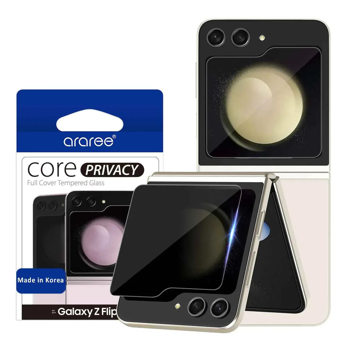 Araree Z Flip 5 Core Front Tempered Glass (1 Pcs) - Privacy