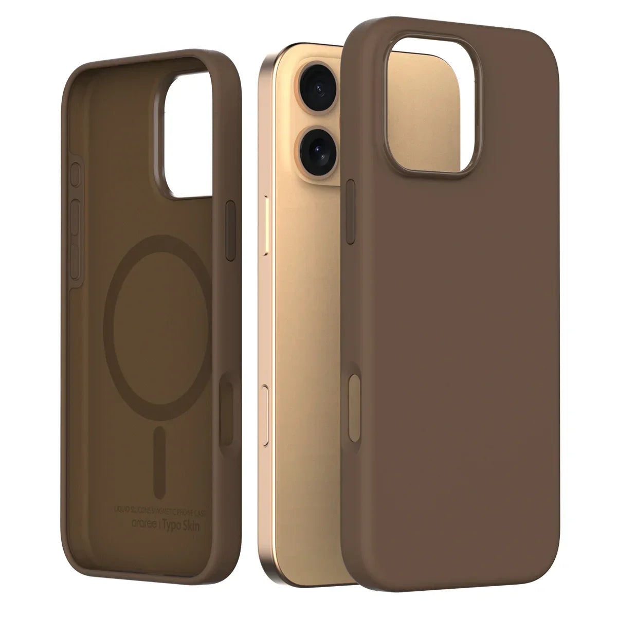 iPhone 16 Pro Araree Typo Skin Cover - Golden Brown