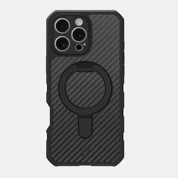 iPhone 16 Pro Max Itskins Force Carbon Magsafe With Stand - Black