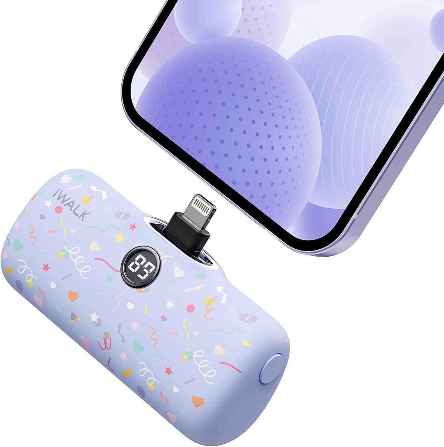 iWalk 4800mAh Lightning 20W Pocket Power Bank - Purple Pattern