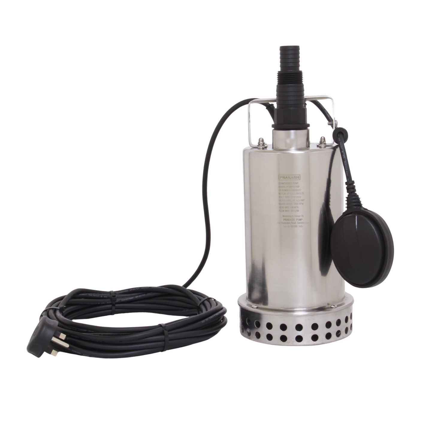Prakash Clean Water Pump Stainless Steel - 0.5 HP SS, (1 inch) 1 Year 1 Time Replacement Guarantee