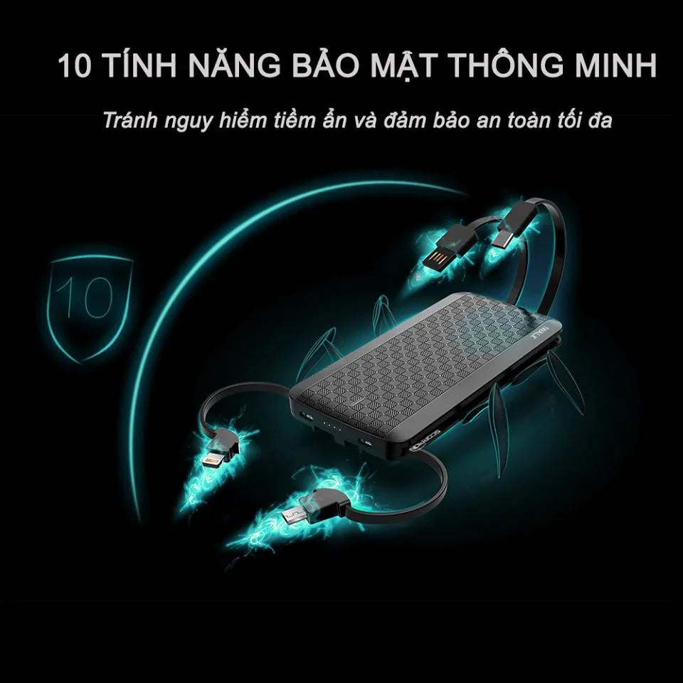 iWalk Scorpion Air 8000mAh Wireless Power Bank - Black