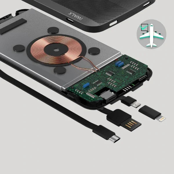 iWalk Scorpion Air 8000mAh Wireless Power Bank - Black