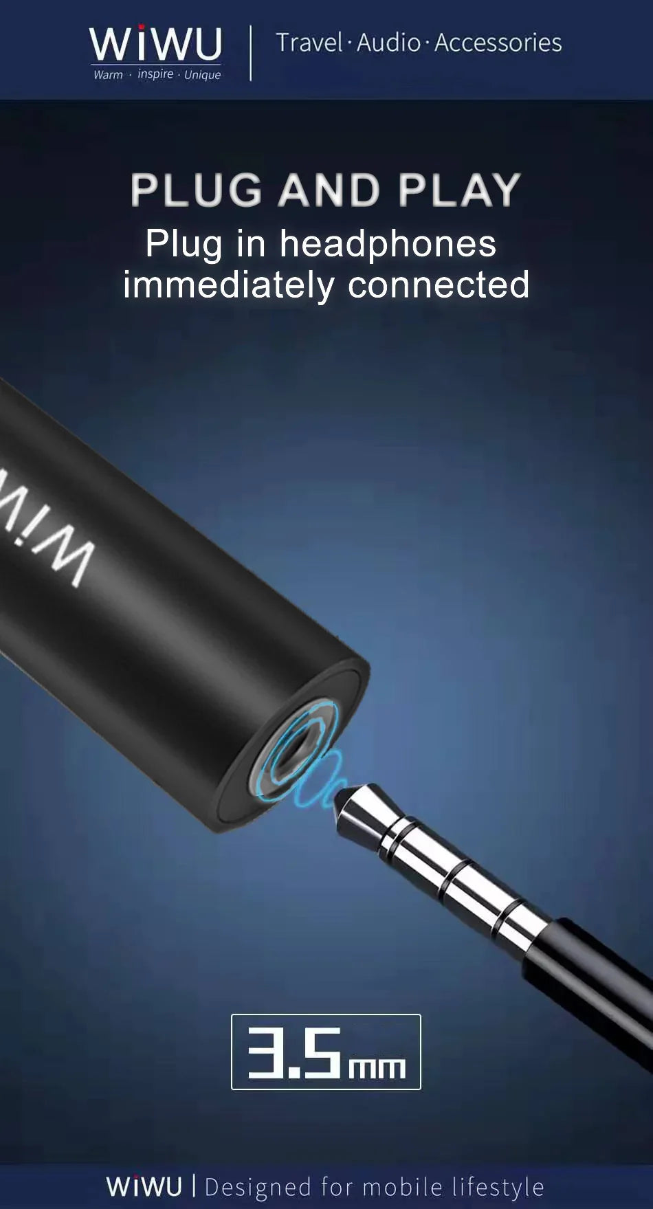 Wiwu St05 Type-C To 3.5 Audio Jack & Type-C Converter (Charging + Music) - Black (12 Month Warranty)