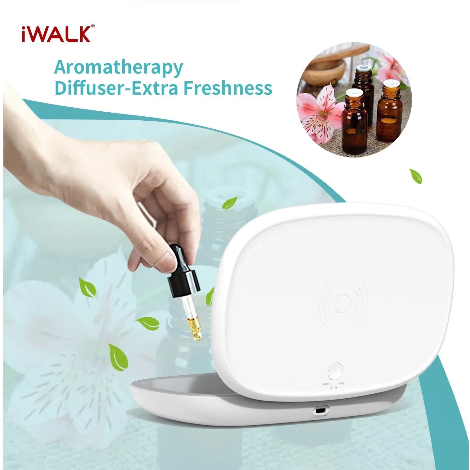 iWalk Capsule Multi-Function Disinfection Box With 10W Wireless Charging - White
