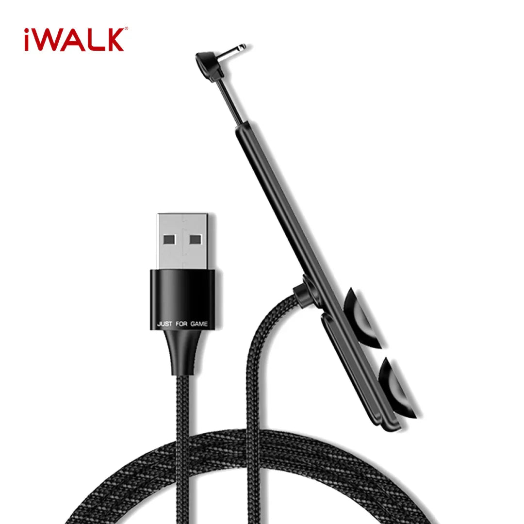 iWalk Crazy Link Gaming Charging Lightning Cable - Black