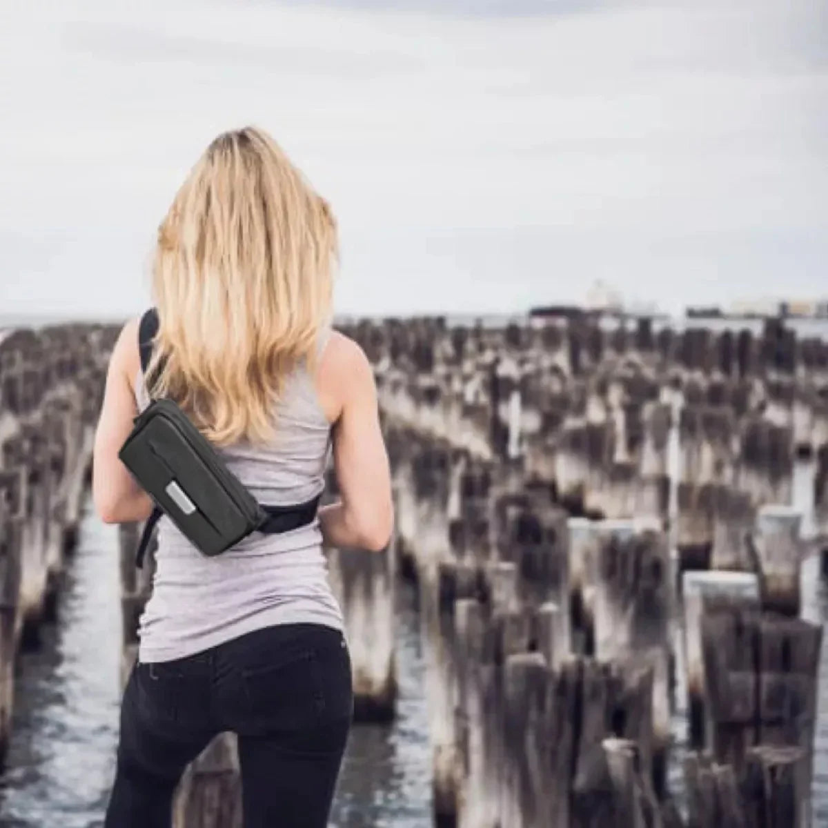 Wiwu Funny Pack Shoulder & Waist Pouch - Gray