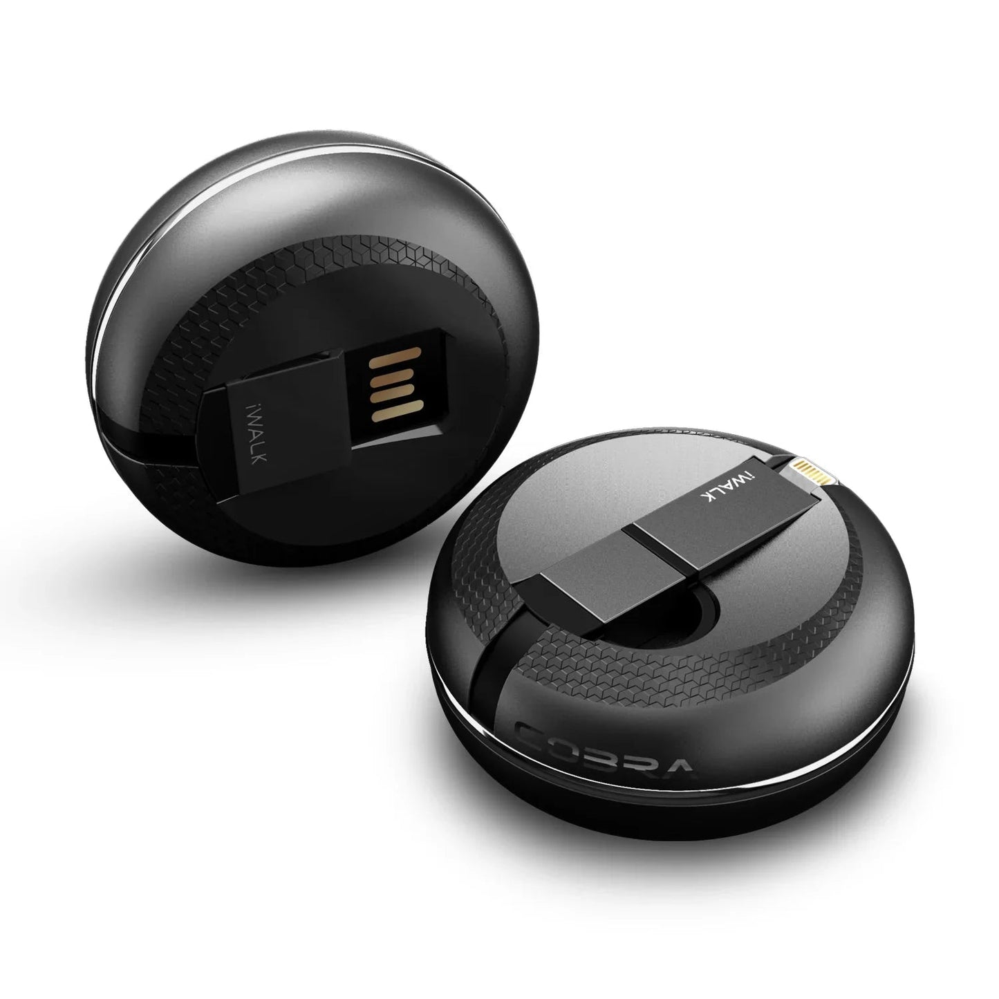 iWalk Micro-USB and Lightning Retractable Cable - Black