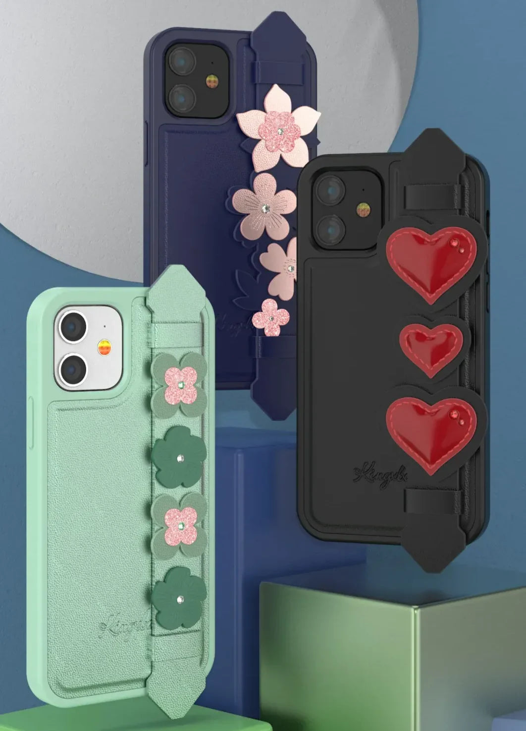 iPhone 12 Pro Max Kingxbar Refreshing GriP Case - Blue