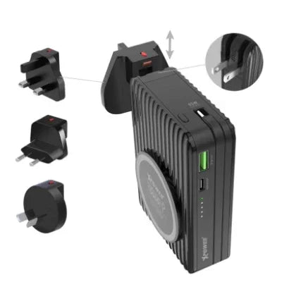 Xpower 15000mah 65w 3in1 Wireless Power Bank And Charger - Black